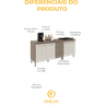 Kit 2 Balcões Modulados Gabinete Pia 120cm e Cooktop 70cm com Tampo Paris Fidelitá - 7