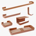 Ver imagem 1 de Kit Acessórios para Banheiro Rose 6 Peças C/ Suporte Celular