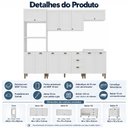 Ver imagem 6 de Cozinha Compacta Modulada 5 Peças 11 Portas 3 Gavetas 260cm Provençal Branco - Mademovel