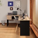 Ver imagem 2 de Conjunto Escritório New City em L com Gaveteiro 180 cm Calvi/Preto Gebb Work