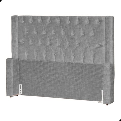 Cabeceira de Cama Box Estofada 160 Cm Queen Linho Emma