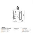 Ver imagem 2 de Mesa de Cabeceira Aracati 1 Gaveta na Cor Freijo com Off White 60cm - 64602