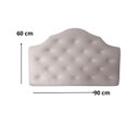 Ver imagem 2 de Cabeceira P. Cama Box Solteiro Butonê em Veludo Offwhite