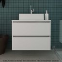 Ver mais imagens de Conjunto Kit para banheiro 60cm com Gabinete espelheira e cuba CJ43018-111 Móvel na Caixa Branco