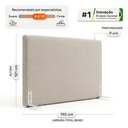 Ver imagem 4 de Cabeceira para Cama Box King Size Mirella 195cm Moderna com Frame Bouclê Bege - Desk Design