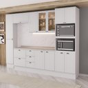 Ver imagem 1 de Armário de Cozinha Completa com Balcão Milla Linea Sept Carraro Branco
