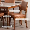 Ver imagem 6 de Conjunto de Jantar Mesa Organica Kalyx 4 Cadeiras Ella Canella c/ PU Caramelo