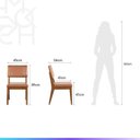 Ver imagem 7 de Conjunto de Jantar Mesa Organica Kalyx 4 Cadeiras Ella Canella c/ PU Caramelo