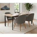 Ver imagem 2 de Cadeira Luna Decorativa Ergonômica Pés Madeira para Sala de Jantar,cozinha ou Quartos- Tecido Veludo