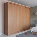 Ver mais imagens de Guarda-roupa Casal 3 Portas de Correr 6 Gavetas Montclair 275 Cm - Canella C/ Off White Fosco
