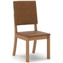 Ver imagem 1 de Cadeira Jantar Estofada Pé Madeira Kit 4 Maelis Sintético Caramelo H02 - Mpozenato