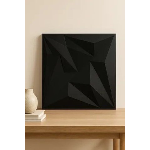 Placa Revestimento Parede Diamante 3d 25un 30x30cm + Fita 3m Modelos: Preto