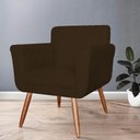 Ver imagem 2 de Conjunto 2 Poltronas Cadeiras Isabella Sala de Estar Corano Marrom - Incasa Decor