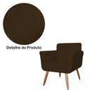 Ver imagem 3 de Conjunto 2 Poltronas Cadeiras Isabella Sala de Estar Corano Marrom - Incasa Decor
