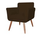 Ver imagem 1 de Conjunto 2 Poltronas Cadeiras Isabella Sala de Estar Corano Marrom - Incasa Decor