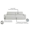 Ver imagem 7 de Sofá Retrátil e Reclinável 3 Lugares 180cm em Linho City