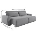 Ver imagem 3 de Sofá Retrátil e Reclinável 3 Lugares 180cm em Linho City