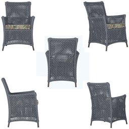 Poltrona Igapó Alumínio Micro Pintura Marrom Corda Náutica Estofado 4 - 5 Poltrona Igapó Alumínio Micro Pintura Marrom Corda Náutica Estofado 4 - 5