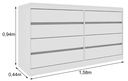 Ver imagem 3 de Cômoda Espanha 8 Gavetas 100% MDF - Móveis Tcil:Neve