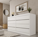 Ver imagem 1 de Cômoda Espanha 8 Gavetas 100% MDF - Móveis Tcil:Neve