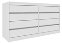 Ver imagem 2 de Cômoda Espanha 8 Gavetas 100% MDF - Móveis Tcil:Neve