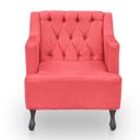Ver imagem 6 de Kit 2 Poltronas para Sala de Estar Clássica Confortável e Reforçada Suede Elizabeth:rosa