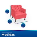 Ver imagem 7 de Kit 2 Poltronas para Sala de Estar Clássica Confortável e Reforçada Suede Elizabeth:rosa
