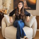 Ver imagem 3 de Poltrona Giratória Ayla, com Almofadas, Redonda, Estilo Organico em Linho - Larbelle