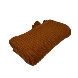 Manta de Tricot Terracota