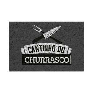 Capacho Vinílico Estampado Antiderrapante 60x40cm - Komeco Cantinho do Churrasco
