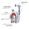 Kit Mangueira 10 Metros Hidropistola 7  Tipos De Jatos E Suporte de Parede Durín - 3