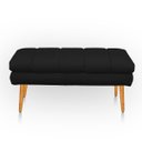 Ver imagem 1 de Puff Aparador Estofado Italy Decorativo Veludo Preto