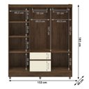 Ver imagem 3 de Guarda Roupa Casal 6p 2g 153 Cm 10091 Imbuia Vlr