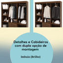 Ver imagem 4 de Guarda Roupa Casal 6p 2g 153 Cm 10091 Imbuia Vlr