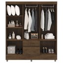 Ver imagem 2 de Guarda Roupa Casal 6p 2g 153 Cm 10091 Imbuia Vlr
