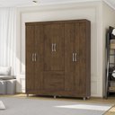 Ver imagem 7 de Guarda Roupa Casal 6p 2g 153 Cm 10091 Imbuia Vlr