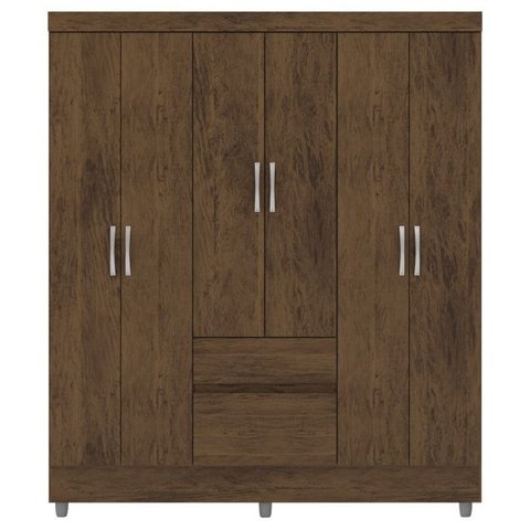 Guarda Roupa Casal 6p 2g 153 Cm 10091 Imbuia Vlr