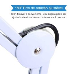 Lupa Estetica Luminária Led de Mesa Articulável Giratório Vidro Óptico 220v (bsl-lupa-2) - 9