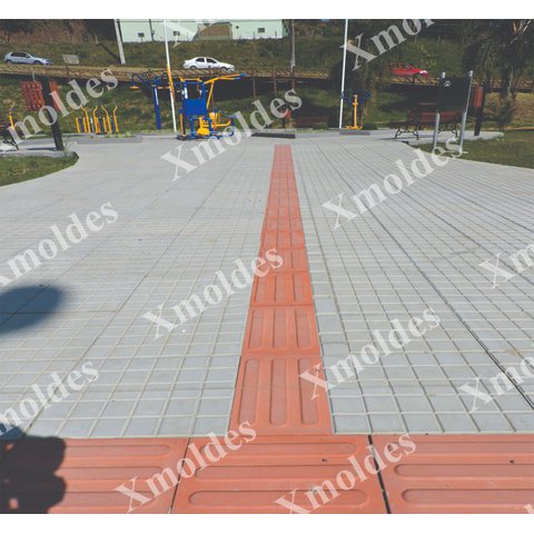 10 Formas Piso Tátil Reta Direcional Abs 3d Concreto