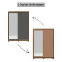 Ver imagem 4 de Guarda Roupa Roupeiro Dubai Infinity 2 Portas de Correr c/ Espelho Nature Camarim Alasca Vila Rica