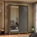 Ver imagem 1 de Guarda Roupa Roupeiro Dubai Infinity 2 Portas de Correr c/ Espelho Nature Camarim Alasca Vila Rica