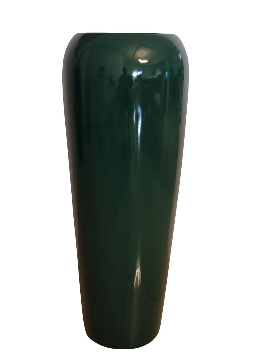 Vaso Vitrificado Fibra De Vidro Estilo Vietnamita 100x35cm Verde - 2