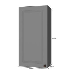 Armário Aéreo Firenze 40cm 1 Porta Chumbo/titânio - Indékes - 3