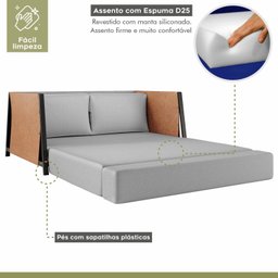 Sofá Cama 2 Lugares M-08 - 4