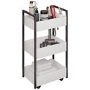 Ver imagem 1 de Carrinho Auxiliar para Salão de Beleza Industrial Liss M24 Branco/preto - Mpozenato