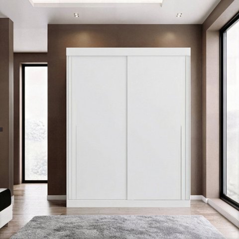 Guarda Roupa Casal 2 Portas de Correr Firenze Branco