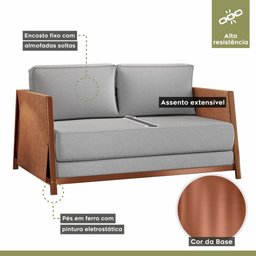 Sofá Cama 2 Lugares M-08 - 4 Sofá Cama 2 Lugares M-08 - 4
