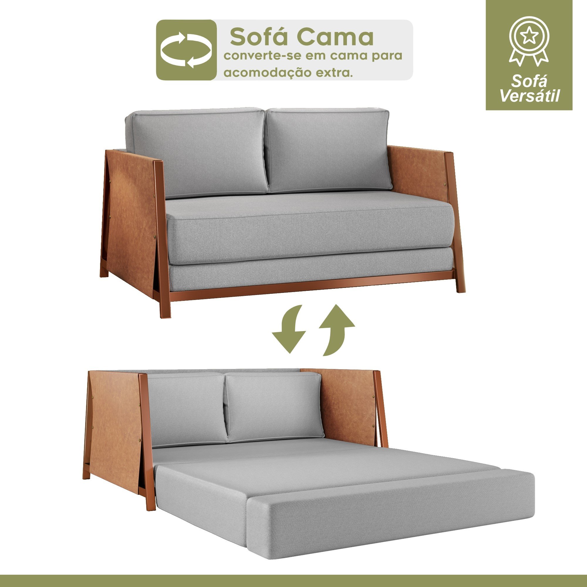 Sofá Cama 2 Lugares M-08 - 3