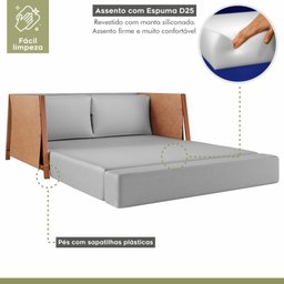 Sofá Cama 2 Lugares M-08 - 6 Sofá Cama 2 Lugares M-08 - 6