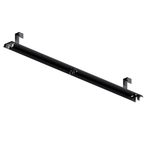 Luminária Calha Taschibra Naked Sobrepor C/ Gancho 1,20 Mt 2xt8 Preto